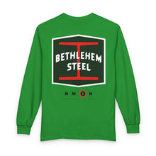 Load image into Gallery viewer, Bethlehem Steel Long Sleeve T-Shirt with Green Logo!!