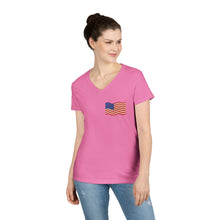 Load image into Gallery viewer, Steelworker Veterans T-shirt, Ladie's V-neck