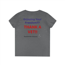 Load image into Gallery viewer, Steelworker Veterans T-shirt, Ladie's V-neck