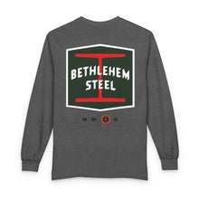 Load image into Gallery viewer, Bethlehem Steel Long Sleeve T-Shirt with Green Logo!!