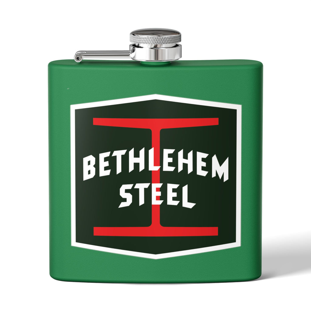 Bethlehem Steel Stainless Steel Flask, 6oz