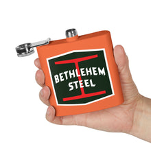 Load image into Gallery viewer, Bethlehem Steel Stainless Steel Flask, 6oz
