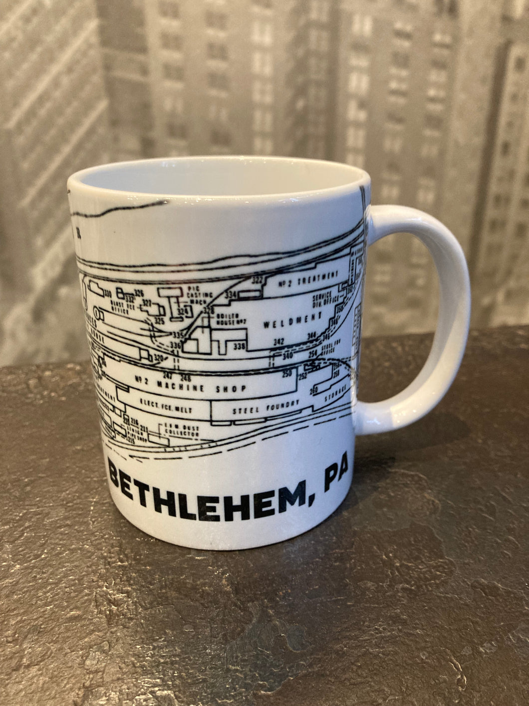 Bethlehem Steel Plant Map Mug