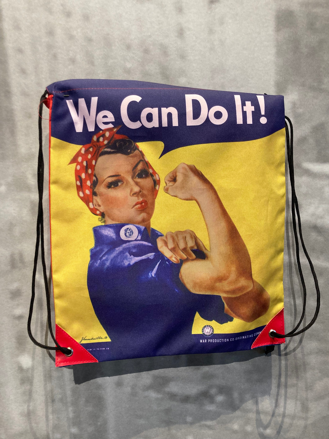 Rosie the Riveter Drawstring Backpack