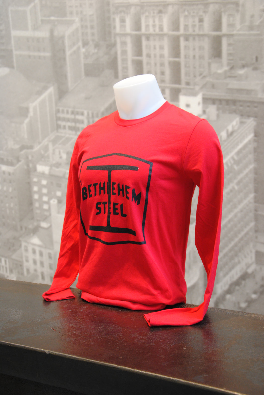 Bethlehem Steel Long Sleeve T-shirt Red